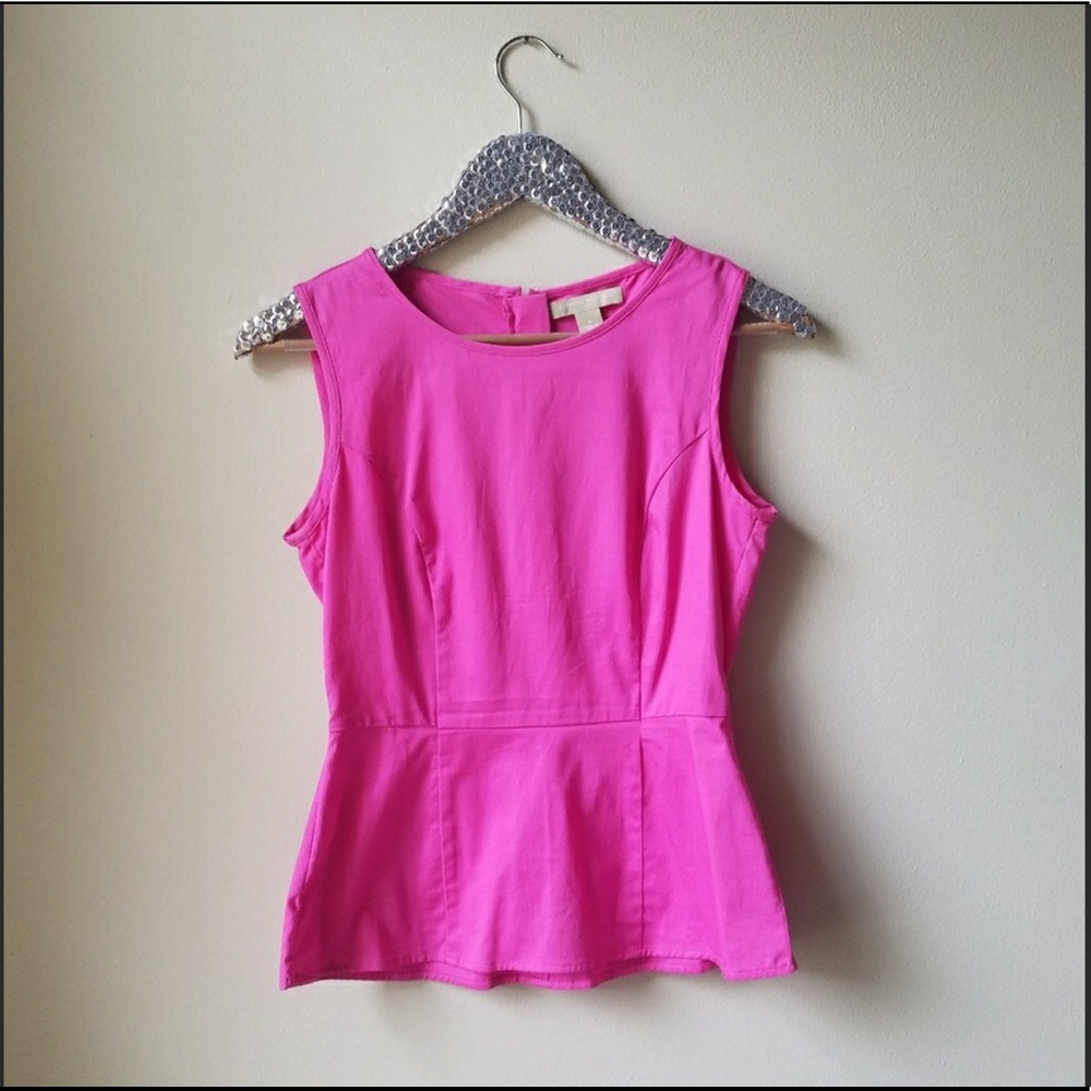 Pink Peplum Blouse